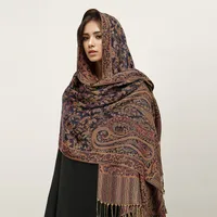 Women's Elegant Geometric Cotton Acrylic Shawl sku image 15