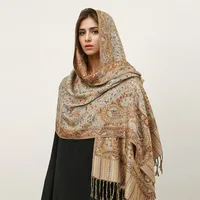 Women's Elegant Geometric Cotton Acrylic Shawl sku image 16