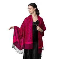Women's Elegant Classic Style Solid Color Cotton Shawl sku image 3