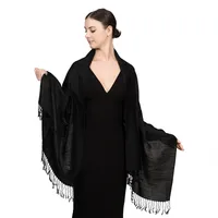 Women's Elegant Classic Style Solid Color Cotton Shawl sku image 7