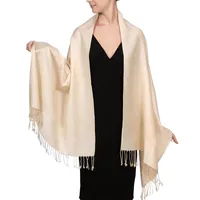 Women's Elegant Classic Style Solid Color Cotton Shawl sku image 12