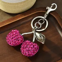 Modern Style Sweet Cherry Alloy Women's Bag Pendant Keychain main image 6