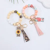 Lady Sweet Sunflower Color Block Silica Gel Mother'S Day Women's Bag Pendant Keychain main image 1