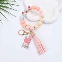 Lady Sweet Sunflower Color Block Silica Gel Mother'S Day Women's Bag Pendant Keychain main image 3