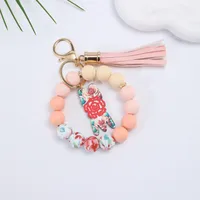 Lady Sweet Sunflower Color Block Silica Gel Mother'S Day Women's Bag Pendant Keychain sku image 1