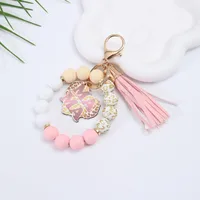 Lady Sweet Sunflower Color Block Silica Gel Mother'S Day Women's Bag Pendant Keychain sku image 3
