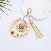 Lady Sweet Sunflower Color Block Silica Gel Mother'S Day Women's Bag Pendant Keychain sku image 4