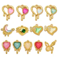 Simple Style Moon Heart Shape Butterfly 304 Stainless Steel Plating DIY Jewelry Accessories main image 1