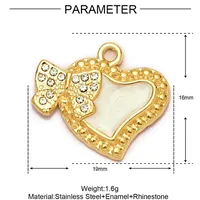 Simple Style Moon Heart Shape Butterfly 304 Stainless Steel Plating DIY Jewelry Accessories main image 4