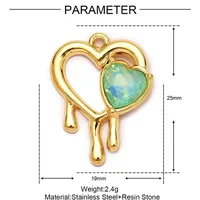 Simple Style Moon Heart Shape Butterfly 304 Stainless Steel Plating DIY Jewelry Accessories sku image 2