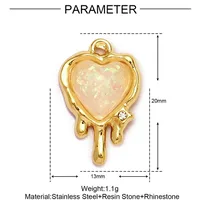 Simple Style Moon Heart Shape Butterfly 304 Stainless Steel Plating DIY Jewelry Accessories sku image 5
