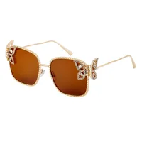 Elegant Hawaiian Vacation Butterfly Pc Square Full Frame Glasses sku image 3