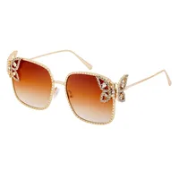 Elegant Hawaiian Vacation Butterfly Pc Square Full Frame Glasses sku image 4