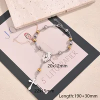 Casual Religion Simple Style Cross Virgin Mary Priest 304 Stainless Steel Handmade Polishing Plating 18K Gold Plated Unisex Bracelets main image 3