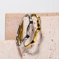 Vacation Simple Style Solid Color 304 Stainless Steel Plating Women's Bangle main image 3