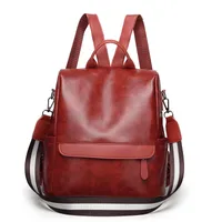 Waterproof Anti-theft Solid Color Casual Women's Backpack sku image 1