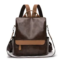 Waterproof Anti-theft Solid Color Casual Women's Backpack sku image 4