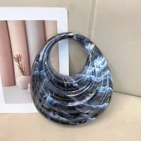 Women's Arylic Shell Basic Shell Lock Clasp Dome Bag main image 3