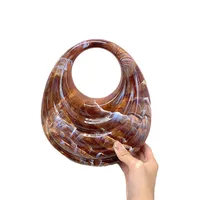 Women's Arylic Shell Basic Shell Lock Clasp Dome Bag main image 5
