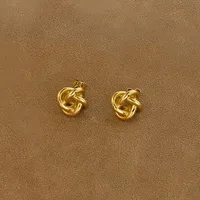 1 Pair Simple Style Heart Shape 304 Stainless Steel 18K Gold Plated Ear Studs sku image 3