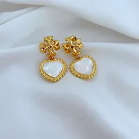 1 Pair Vintage Style Simple Style Heart Shape Copper Drop Earrings main image 2