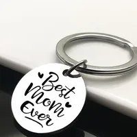 Modern Style Letter Heart Shape 201 Stainless Steel Mother'S Day Unisex Keychain main image 2