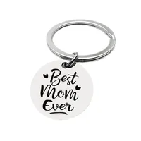 Modern Style Letter Heart Shape 201 Stainless Steel Mother'S Day Unisex Keychain main image 3