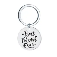 Modern Style Letter Heart Shape 201 Stainless Steel Mother'S Day Unisex Keychain sku image 1