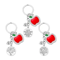 Cute Simple Style Letter Apple 201 Stainless Steel Teachers' Day Unisex Keychain main image 2
