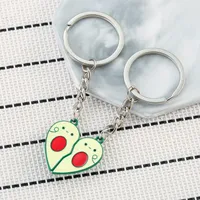 Cartoon Style Cute Heart Shape Avocado Alloy Valentine'S Day Unisex Bag Pendant Keychain main image 1