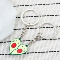 Cartoon Style Cute Heart Shape Avocado Alloy Valentine'S Day Unisex Bag Pendant Keychain main image 5