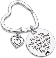 Simple Style Letter Heart Shape 201 Stainless Steel Valentine'S Day Unisex Keychain sku image 3