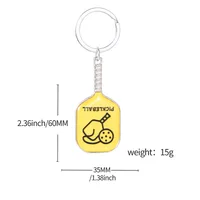 Modern Style Racket Metal Unisex Unisex Keychain main image 2