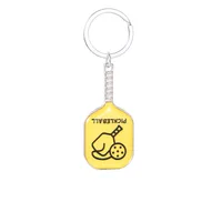 Modern Style Racket Metal Unisex Unisex Keychain sku image 1