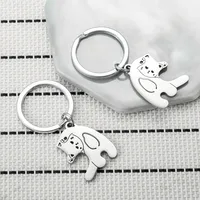 Cute Cat 201 Stainless Steel Women's Keychain main image 3