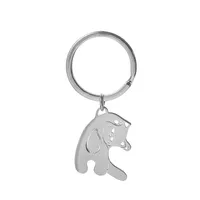 Cute Cat 201 Stainless Steel Women's Keychain sku image 1