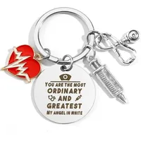 Modern Style Letter Heart Shape Syringe 201 Stainless Steel International Nurses Day Unisex Keychain main image 4