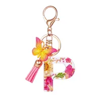 Modern Style Letter Flower Butterfly Resin Women's Keychain main image 5