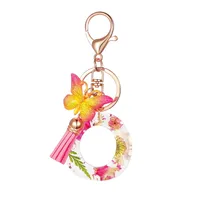 Modern Style Letter Flower Butterfly Resin Women's Keychain main image 4