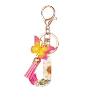 Modern Style Letter Flower Butterfly Resin Women's Keychain sku image 10