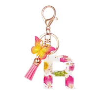 Modern Style Letter Flower Butterfly Resin Women's Keychain sku image 18