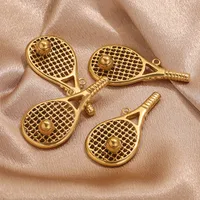 IG Style Simple Style Tennis Racket 304 Stainless Steel Plating DIY Jewelry Accessories main image 1