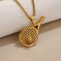 IG Style Simple Style Tennis Racket 304 Stainless Steel Plating DIY Jewelry Accessories main image 5