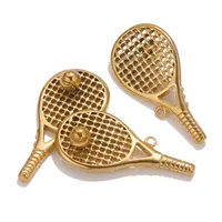 IG Style Simple Style Tennis Racket 304 Stainless Steel Plating DIY Jewelry Accessories main image 4
