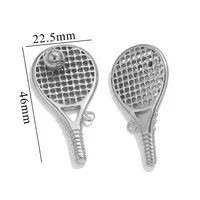 IG Style Simple Style Tennis Racket 304 Stainless Steel Plating DIY Jewelry Accessories sku image 1
