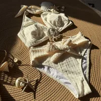 Women's Solid Color 2 Pieces Set Swimwear sku image 1