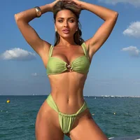 Women's Solid Color 2 Pieces Set Swimwear main image 2