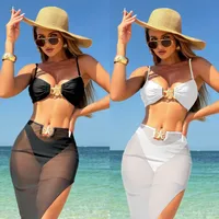 Women's Sexy Solid Color 3 Pieces Set Swimwear main image 1
