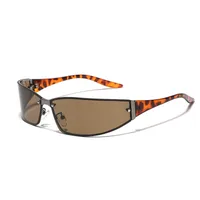 Vacation Simple Style Leopard Pc Square Full Frame Glasses main image 2