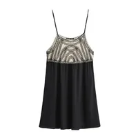 Women's Strap Dress Sexy Strap Patchwork Sleeveless Color Block Above Knee Casual Holiday Party main image 2